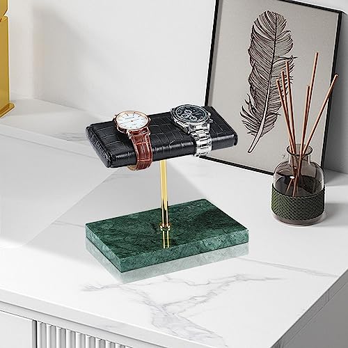 Watch stand watch display stand watch holder watch Handcrafted watch holder (green/glod/croco)
