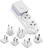 Ceptics Travel Power Strip W/ Adapter Plug Set by Ceptics