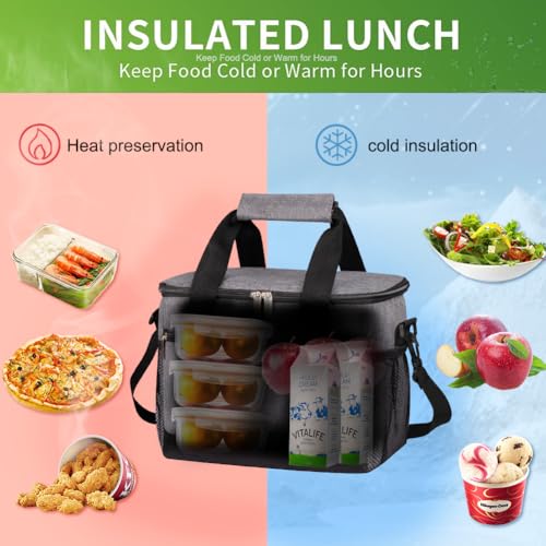 Insulated Lunch Bag (Gray / Medium)