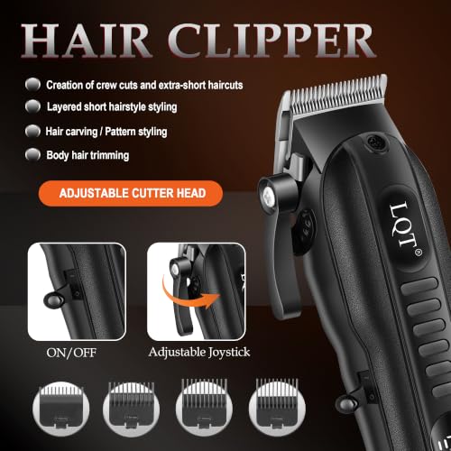 Hair Clippers for Men with LED Display (Matte Black)