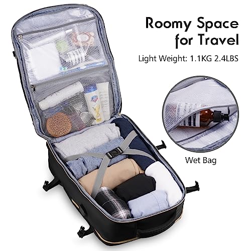 Large Travel Backpack Women (18.4 inch / Black)