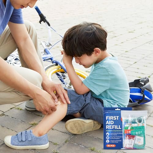 90 Pieces First Aid Refill Kit (90PCS (2 SET))