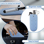 Heat Insulating Silicone Mat Pouch for Hair Styling Tools (Blue)