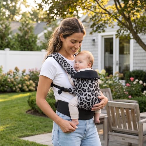 Reversible Baby Carrier (Black & Leopard Print)