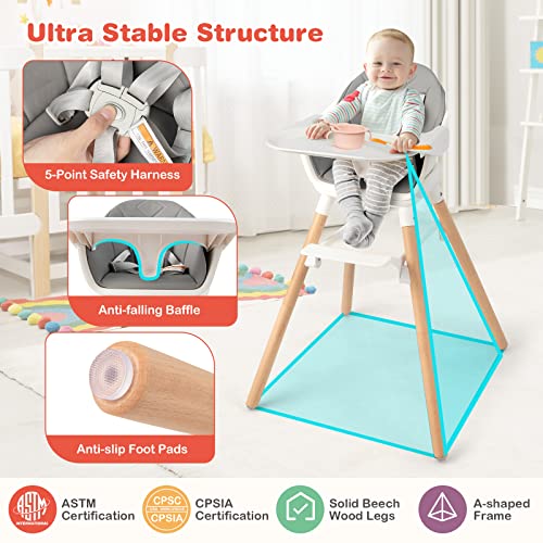 Baby High Chair (Gray)