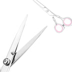 Professional Home Hair Cutting Kit - Quality Home Haircutting Scissors Barber/Salon/Home Thinning Shears Kit with Comb and Case for Men and Women (Pink)