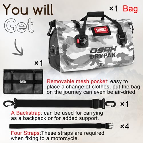 Waterproof Duffel Bag (Sky Grey / 40L)