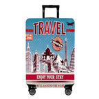Travel Luggage Cover Suitcase Cover Protector Skins 18 (Tourist Attraction A28 / L (for 25--28 inch luggage))
