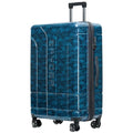 Matrix 29 Inch Large Checked Luggage Expandable Hardside Upright Suitcase with 360° Spinner Wheels (Blue / Large Checked)
