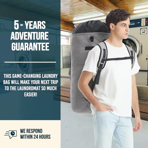 Laundry Backpack Bag (light Gray)