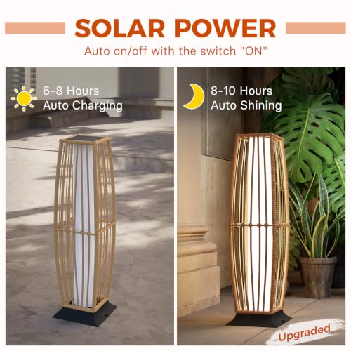 Solar Outdoor Floor Lamp Set of 2 (2 PCS Large / Taurus)