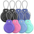 for AirTag Holder Case with Keychain 1st (BlackBlackBlueBlueLight BlueDark PurpleRose Red)