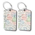 Luggage Tags for Suitcases (Global Travel Stamps)