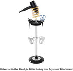 Hair Dryer Stand,Twisty Style Acrylic Top Holder,Hair Styling Appliances with Tray Two Spiral Holders and Heavy Base for Hair Dryer,Flat Iron,Curling Stick,Hair Straightener,Brush(orange)