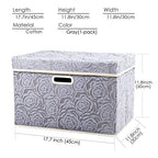 Larger Collapsible Storage Box with Lid [1 (Gray / Large(1-Pack))