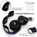 Combo x2 Hammocks with Stand for Outside & Tree Straps (Combo - Aegean)