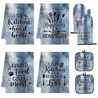 Blue Kitchen Decor Set (Blue)
