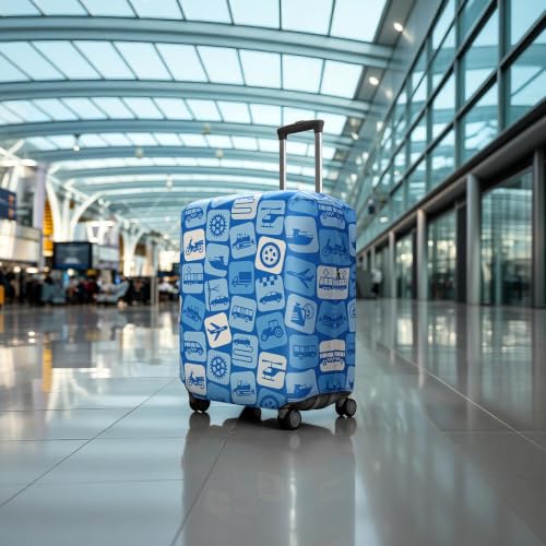 Travel Luggage Cover Suitcase Protector Fits 27 (Travel Mark / L)
