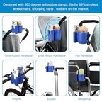 Stroller Cup Holder with Phone Holder (All Dark Blue & All Dark Blue)
