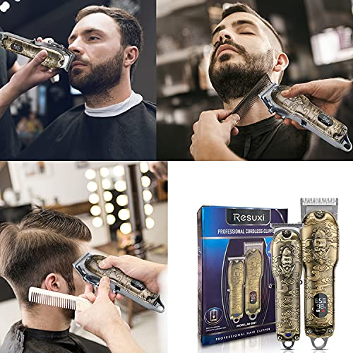 Mens Hair Clippers and Trimmers Set (Bronze)