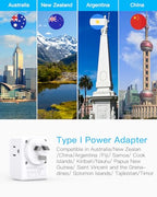 2 Pack Australia New Zealand Travel Plug Adapter