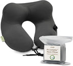 Coop Home Goods AirJustable Travel Neck Pillow, Inflatable, Adjustable Support by CoopSleepGoods