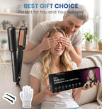 Flat Iron Hair Straightener (Matte Black Rose Gold)