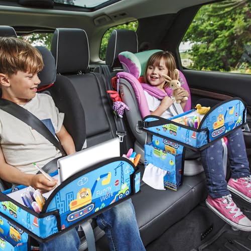 Toddler Car Seat Travel Tray FOR Road Trip Activities (Sky Blue-1PCS)
