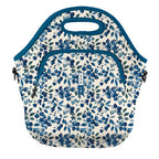 LunchTote Zippered Bag Insulated Neoprene Caddy (Blueberry Hill / X-Large 6.5 Quart Lunch Tote)