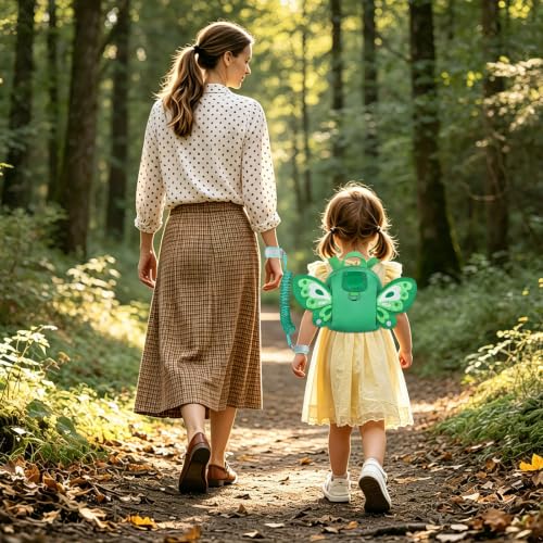 Toddler Harness Backpack Leash (Green Butterfly)