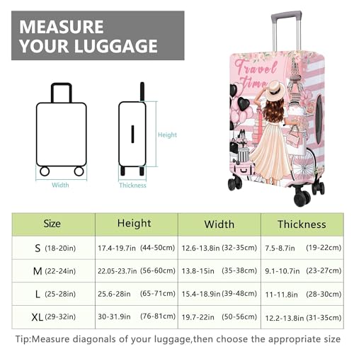 Travel Luggage Cover Suitcase Protector Fits 18 (D-2 / XL(29-32in))