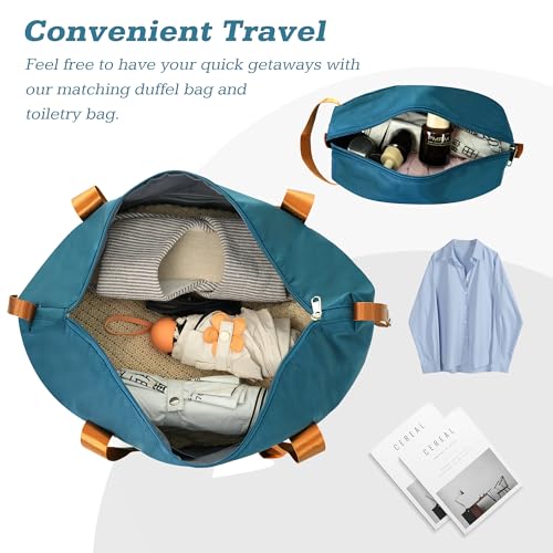 Suitcase Set 28 IN Expandable Luggage with TSA Lock Spinner Wheels (Vintage Luggage / Blue(28+bags))
