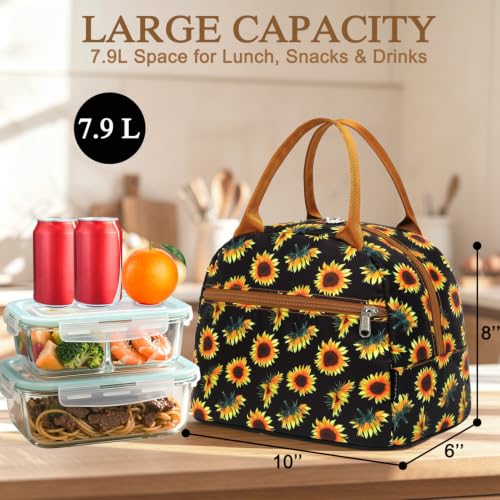 Insulated Lunch Cooler Bag (Sunflower)