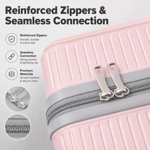 Luggage Sets 5 Piece (Macaron Pink / 5 Piece Sets (21/25/29/Db/Tb))