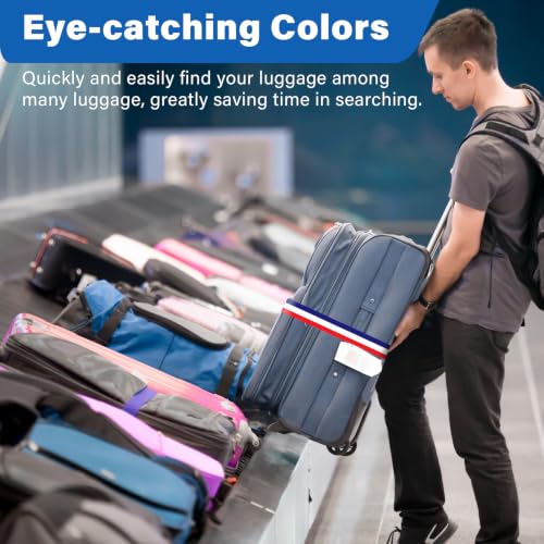 Luggage Straps for Suitcases (Red Flag)