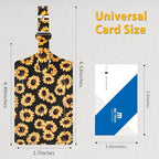 2 Pack Luggage Tags for Suitcases Airplane Travel Essentials (Sunflower)