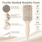 Curl Defining Brush for Curly Hair (1Pc Beige)