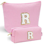Initial Makeup Bag for Girls (Pink / R)