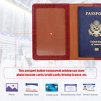 Passport Holder for Travel Women Men (A-Red / Classic(slim))