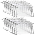 12 Pieces Large Clear Makeup Bag PVC Portable Travel Makeup Cosmetic Toiletry Zippered Pouches Waterproof Vinyl Plastic Clear Organizer Storage Case (12pcs Gray L)
