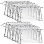 12 Pieces Large Clear Makeup Bag PVC Portable Travel Makeup Cosmetic Toiletry Zippered Pouches Waterproof Vinyl Plastic Clear Organizer Storage Case (12pcs Gray L)