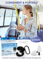 Ear Plugs for Airplane Pressure Relief (Black - Regular)