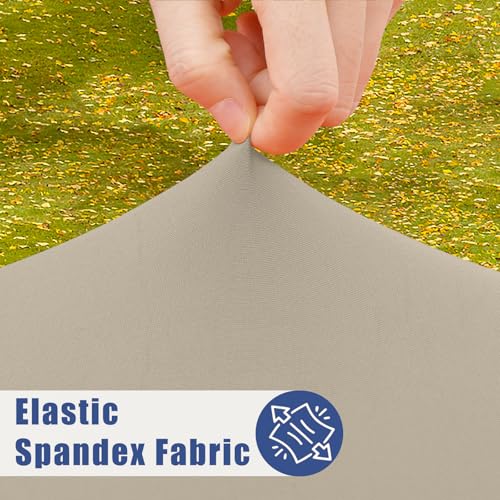 2 Pack Rectangle Spandex Fitted Table Cloth (Taupe / 60" x 30" (Rectangular))