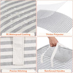 80L Large Laundry Baskets (Grey / 80L)