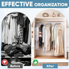 3PK Clear Garment Bags for Hanging Clothes (60" 10.5" Wide 3PK / Clear)