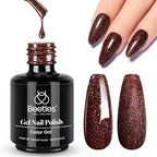 Beetles Brown Glitter Gel Nail Polish (I - Shimmery Brown | Jazz Club)