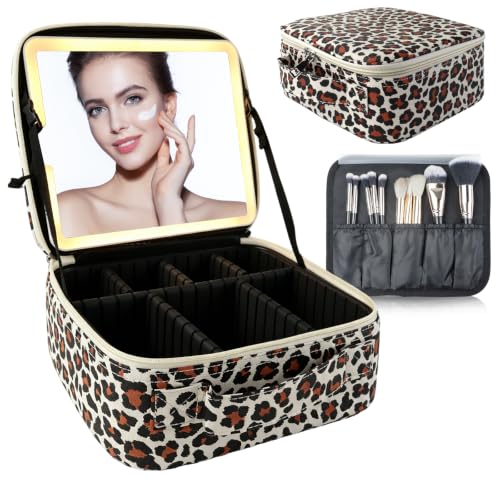 Makeup Bag with Led Mirror (White / with LED mirror)