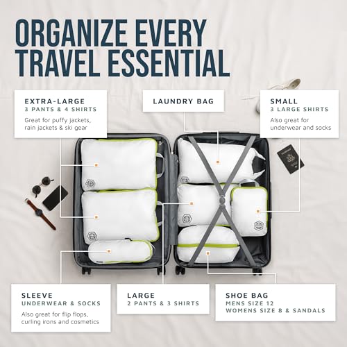 Large Compression Packing Cubes 7 (White/Green)