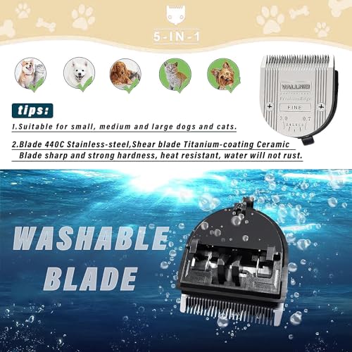 1-Pack 5-in-1 Replacement Blade Compatible with Wahl Animal Bravura Clipper (Silver / 1 Pack)