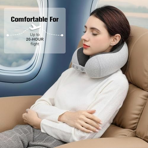 Neck Pillow for Traveling (Light Grey)
